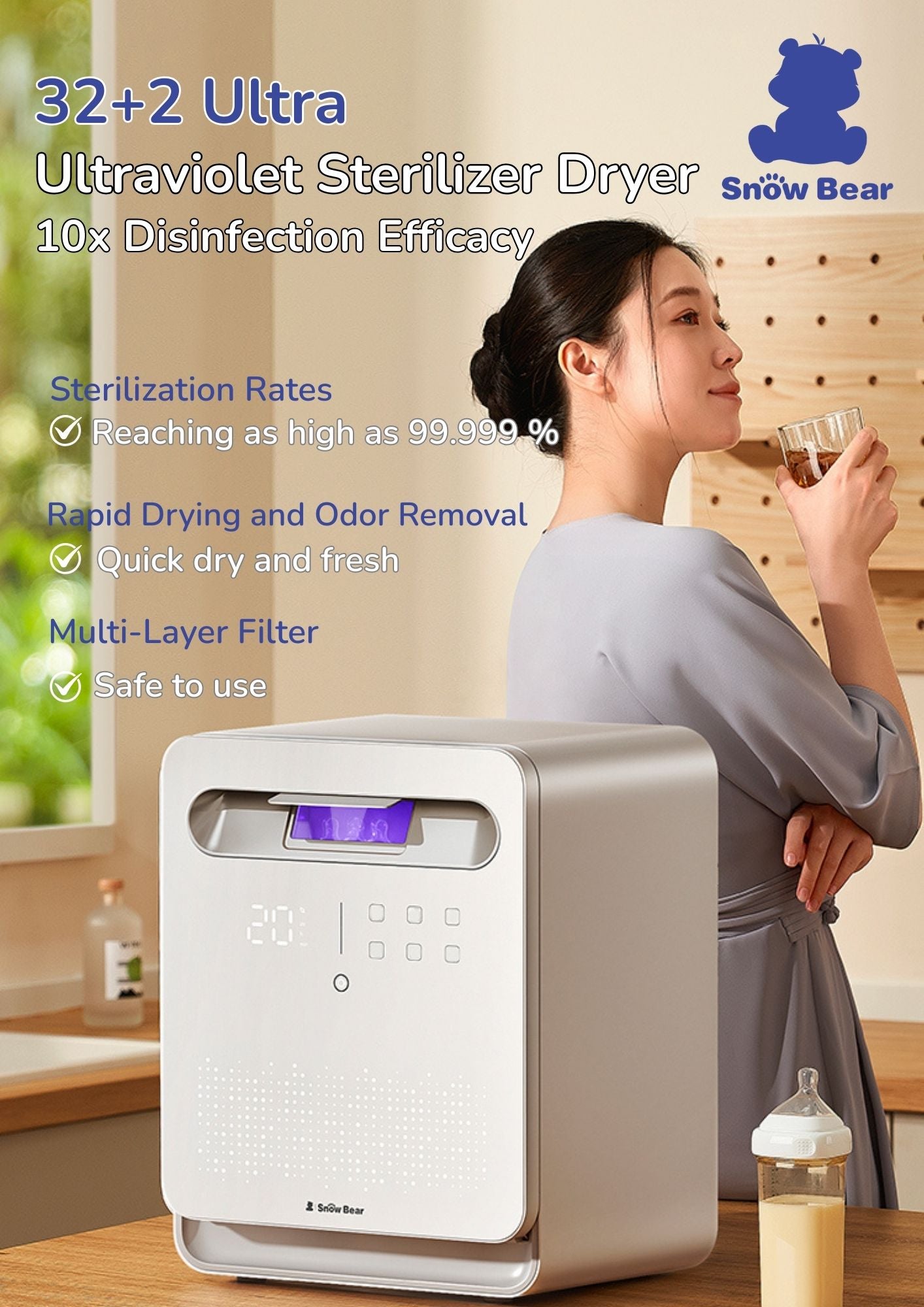 32+2 Ultra Ultraviolet Sterilizer Dryer