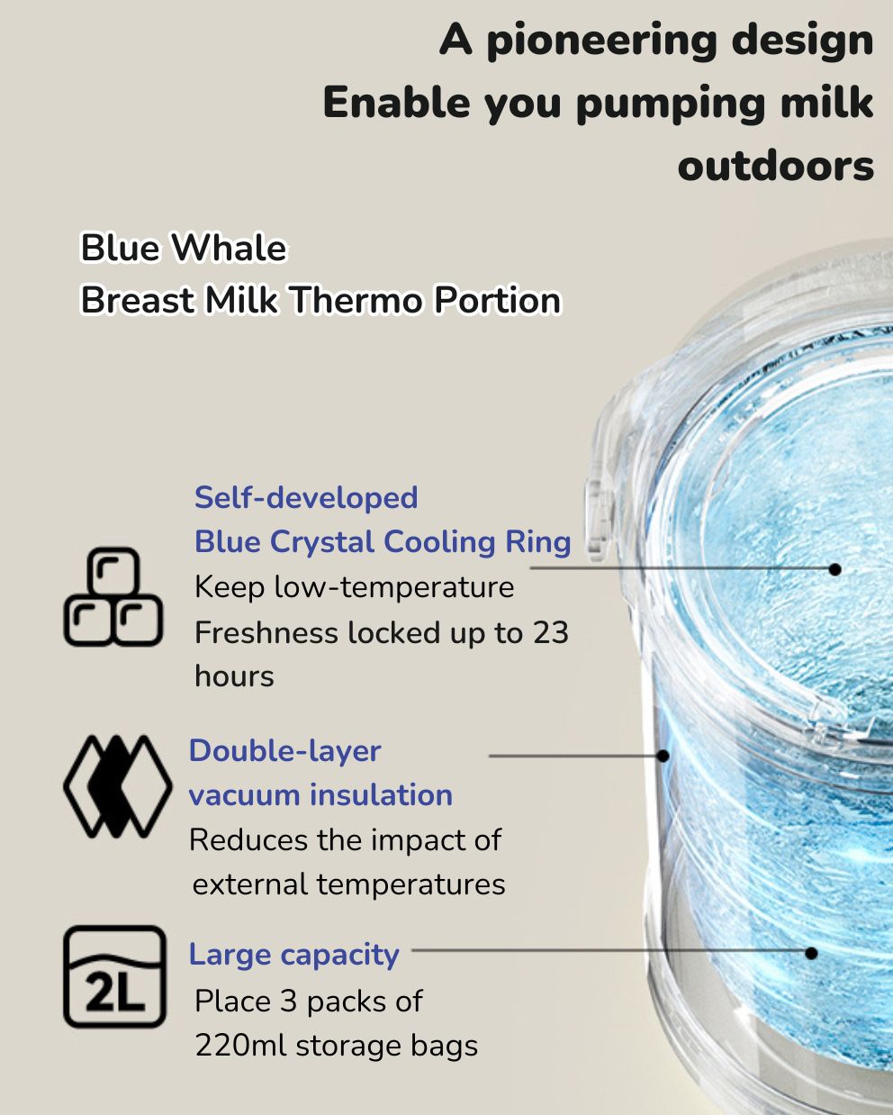 Blue Whale Breast Milk Thermo Portion